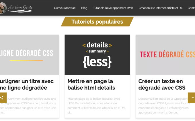 Un parcours au service du web